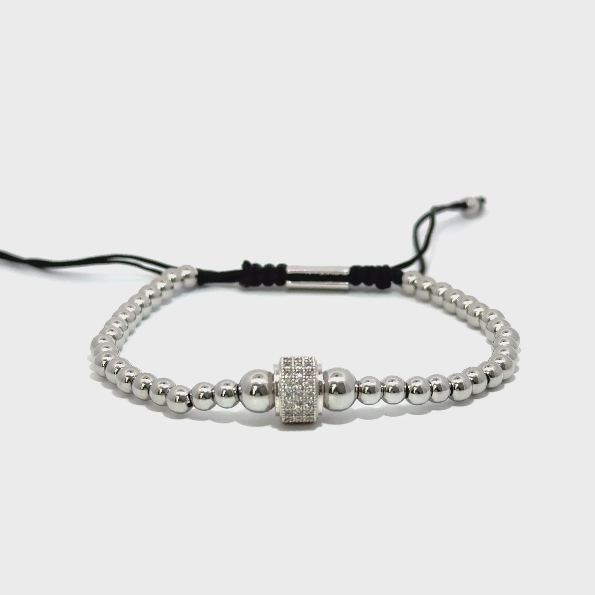 Bratara barbati din metal comun cu elemente Swarovski
