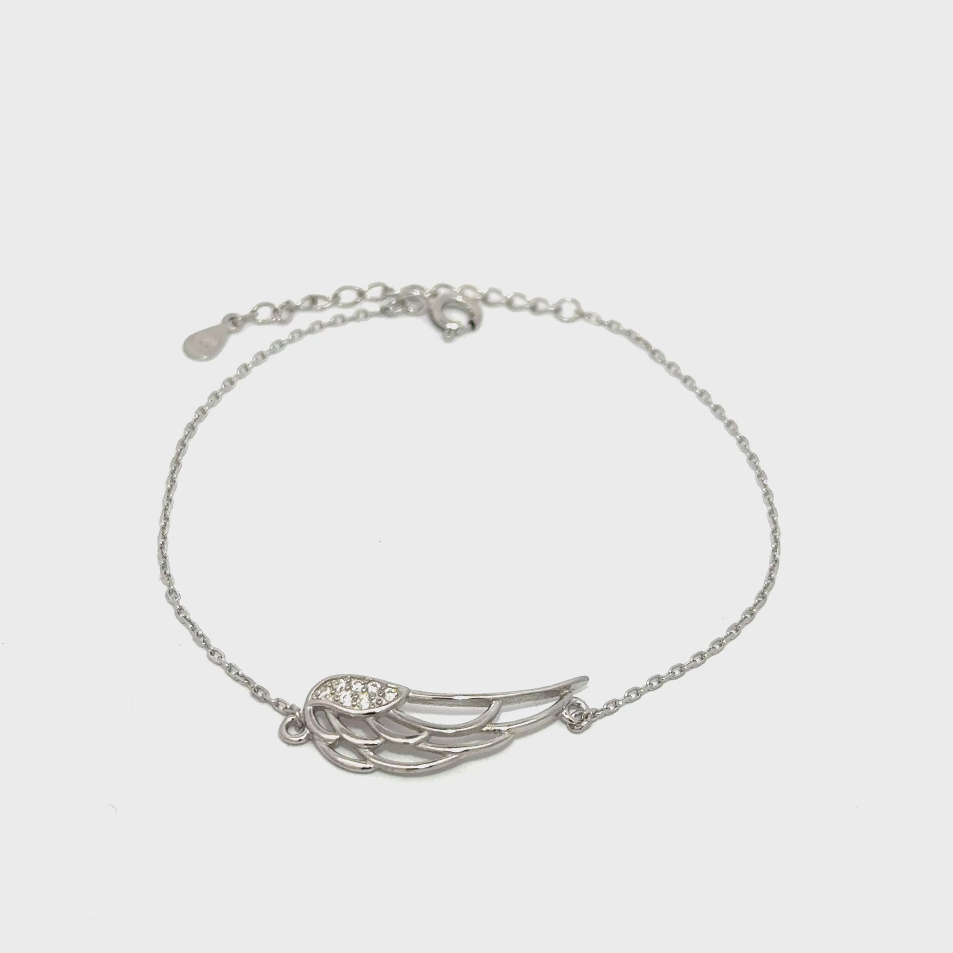 Brățară damă ARIPĂ, argint+zirconia