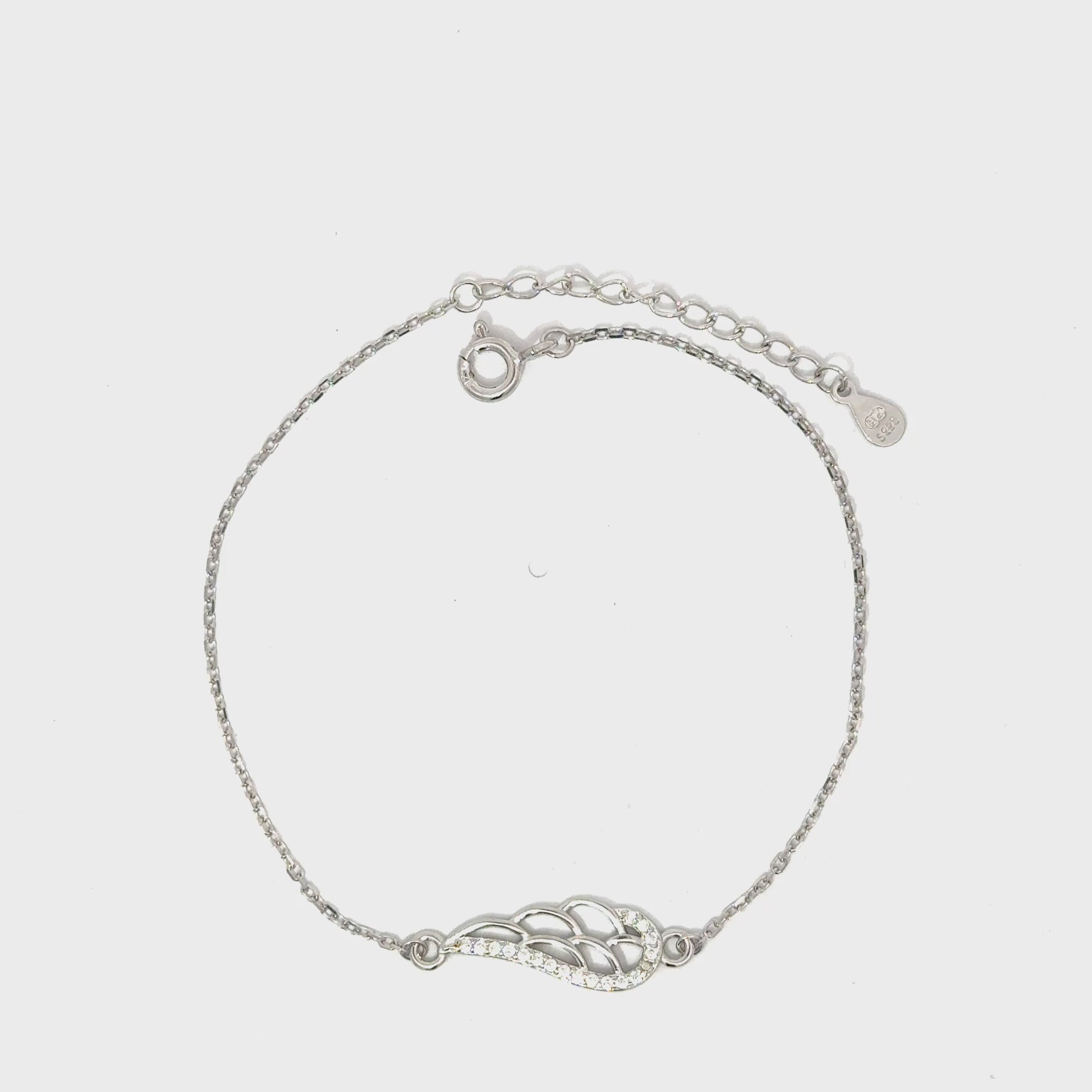 Brățară damă ARIPĂ, argint+zirconia