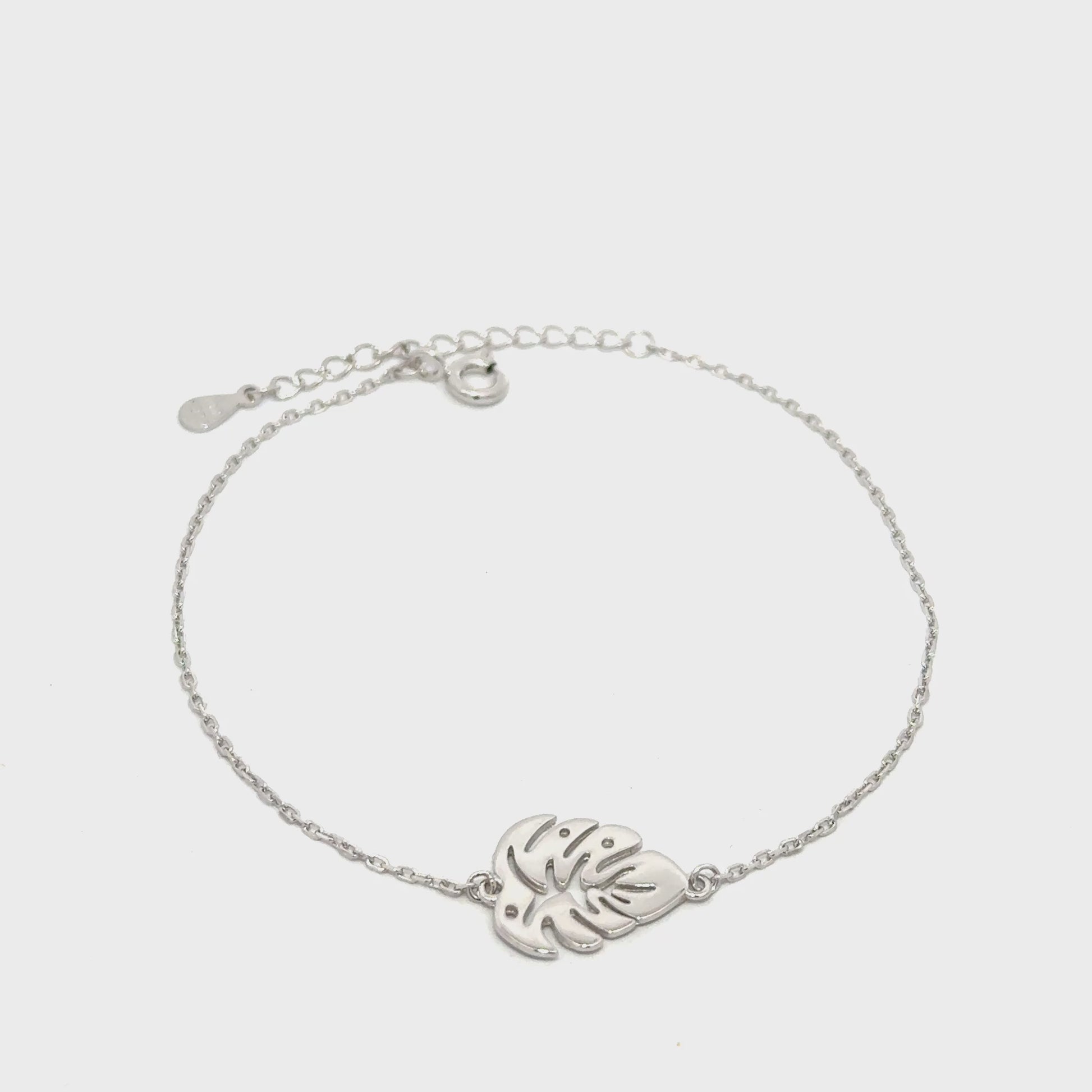 Brățară damă FRUNZĂ, argint rodiat