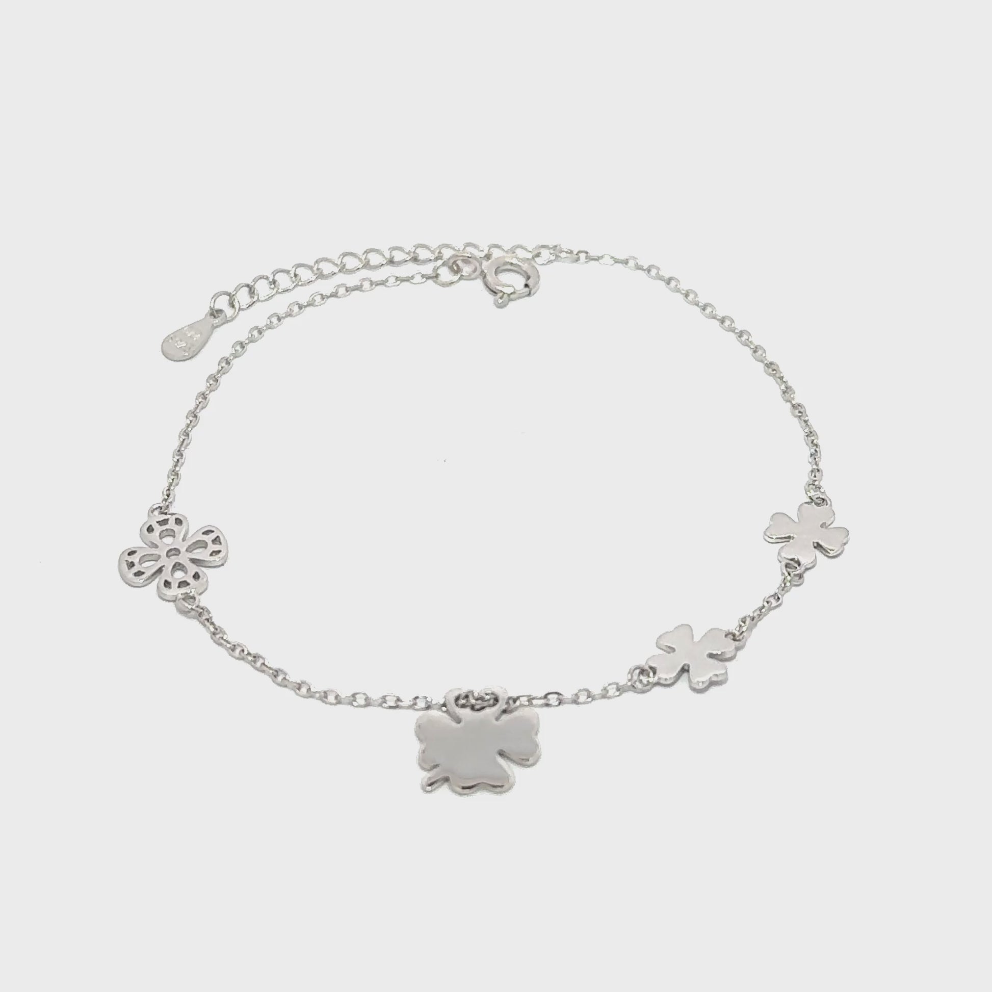 Brățară damă TRIFOI, argint rodiat