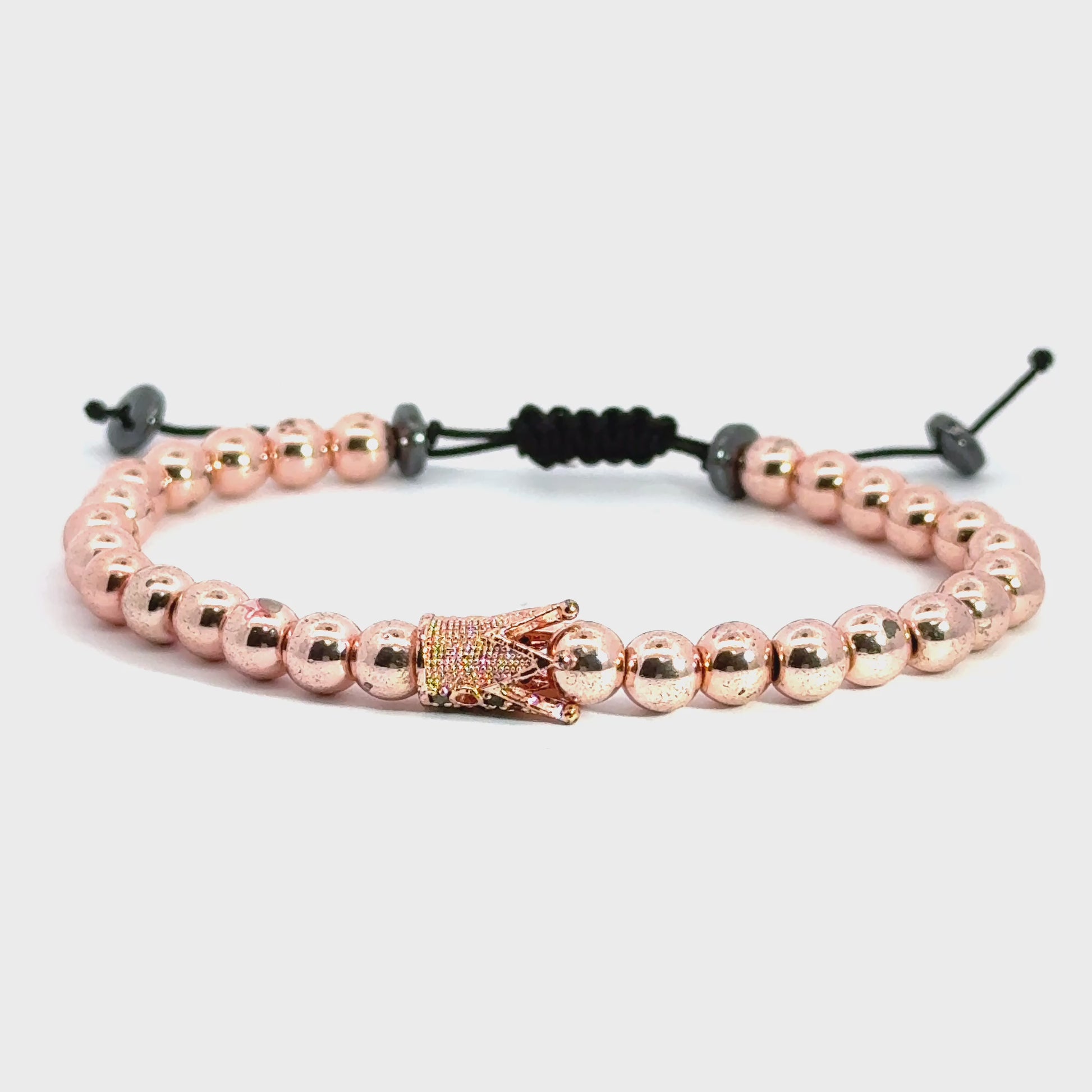 Bratara barbati cu charm coroana si cristale zirconia BBB-346