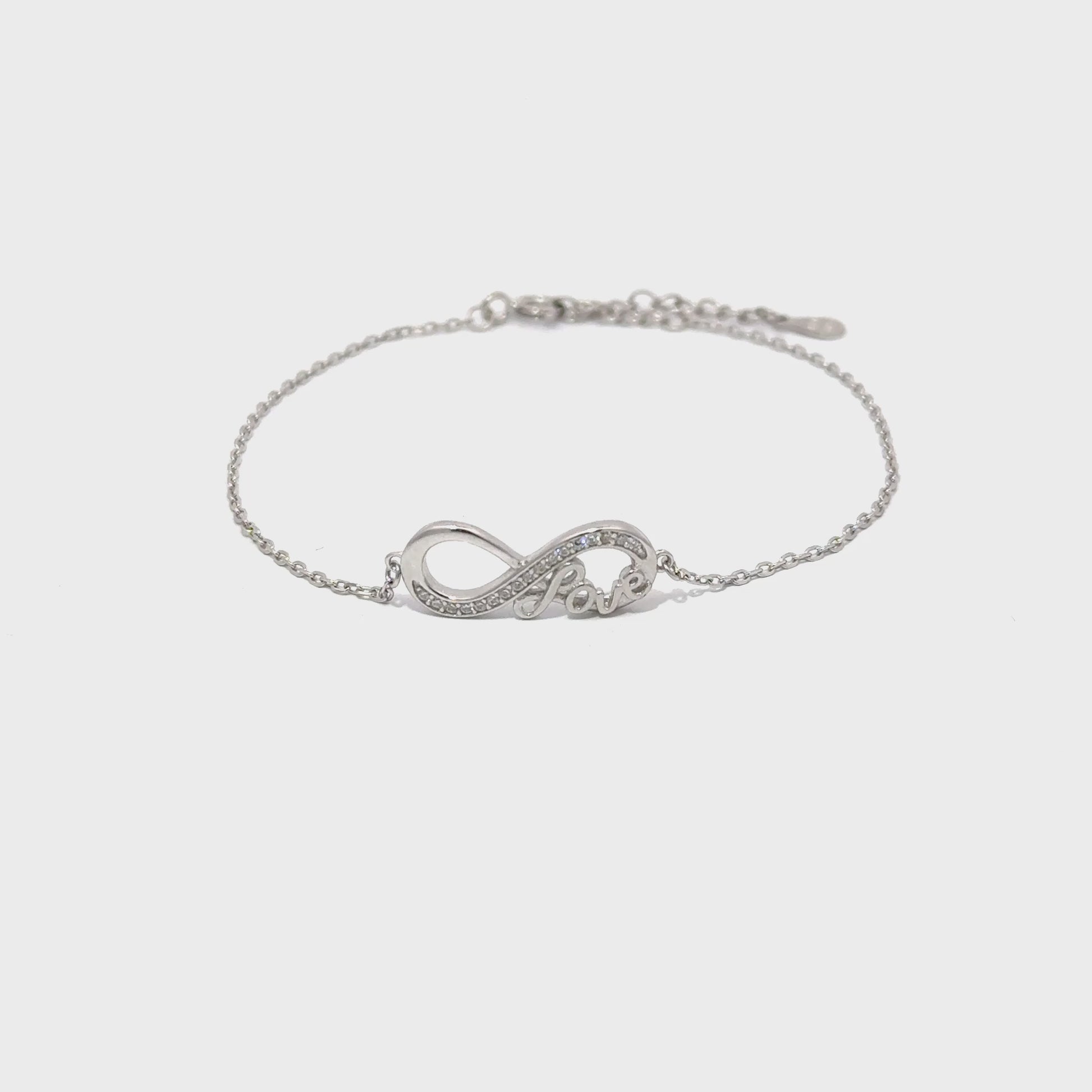 Bratara dama INFINIT-LOVE, argint+zirconia