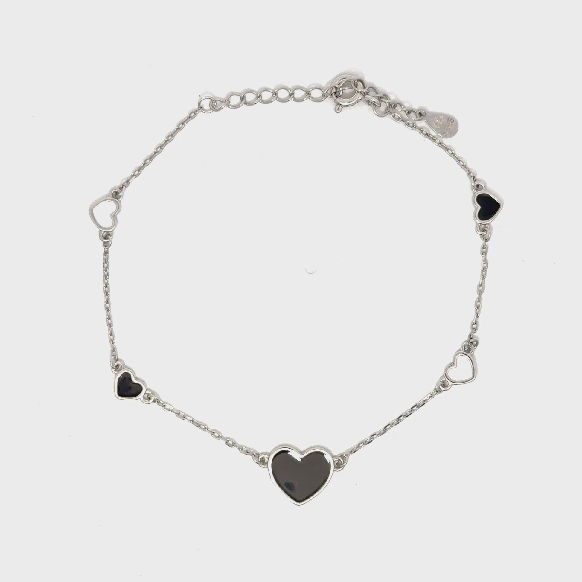 Brățară damă Black & White, argint