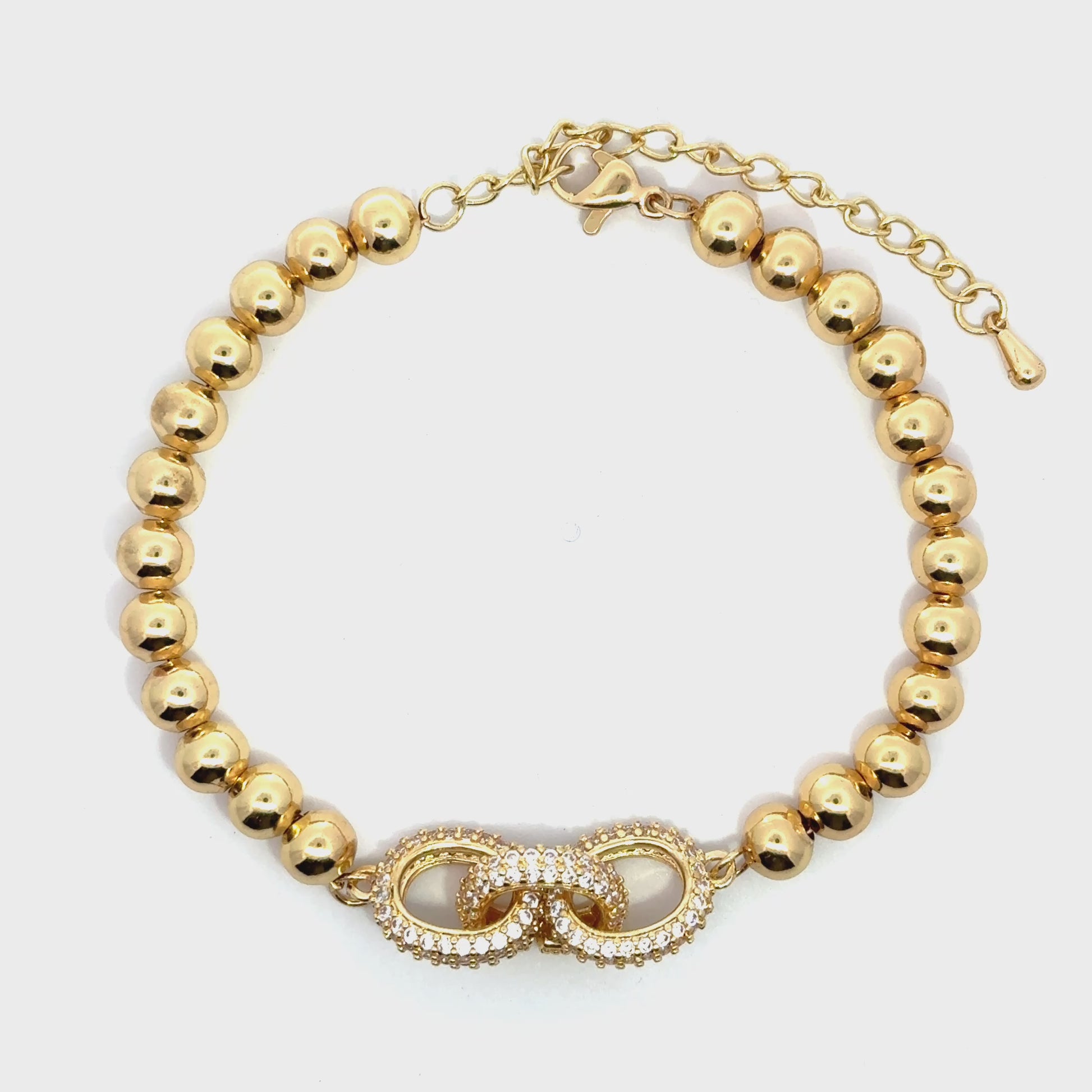 Brățară damă Verigă, placată cu Aur