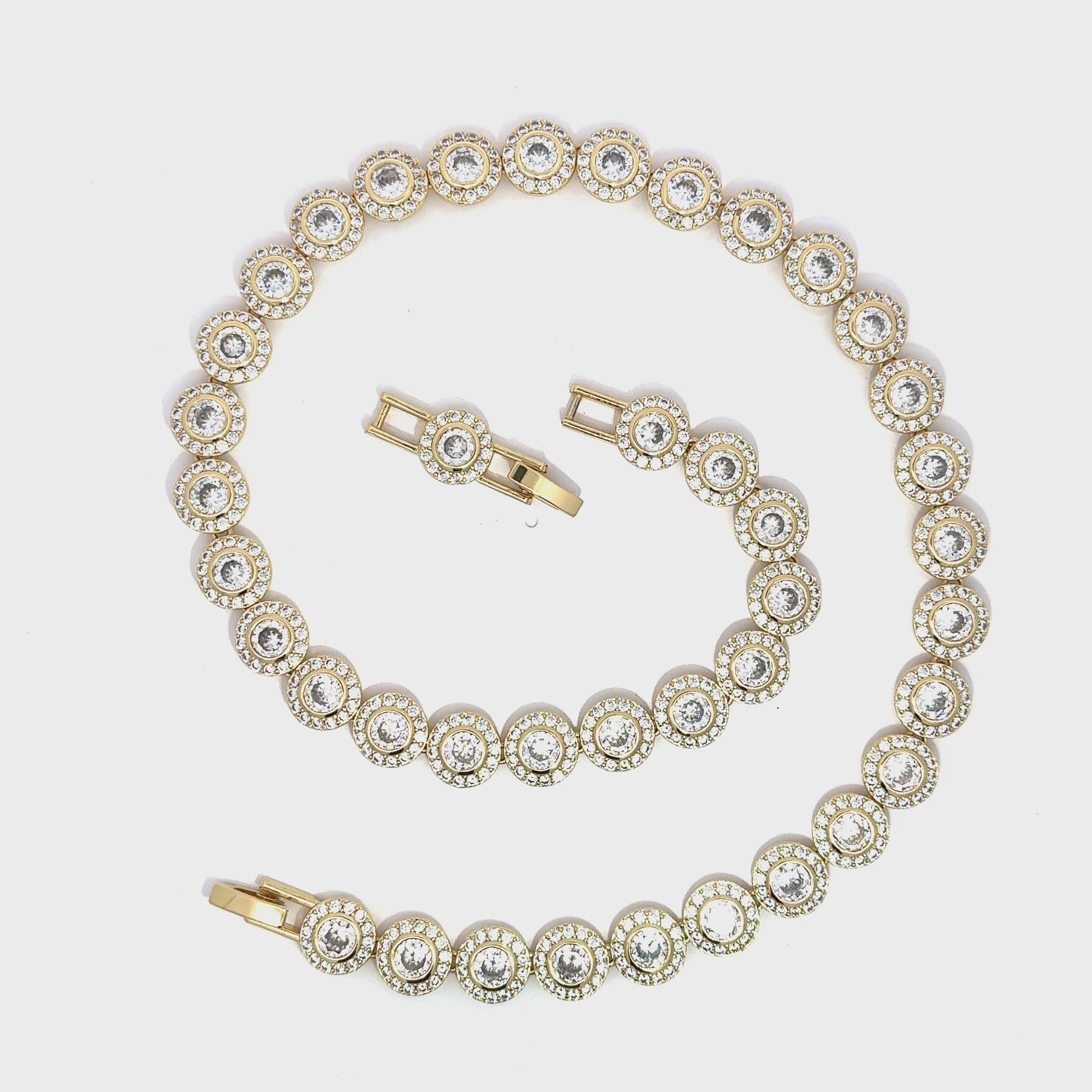 Colier damă Fashion, placat cu aur + cristale zirconia