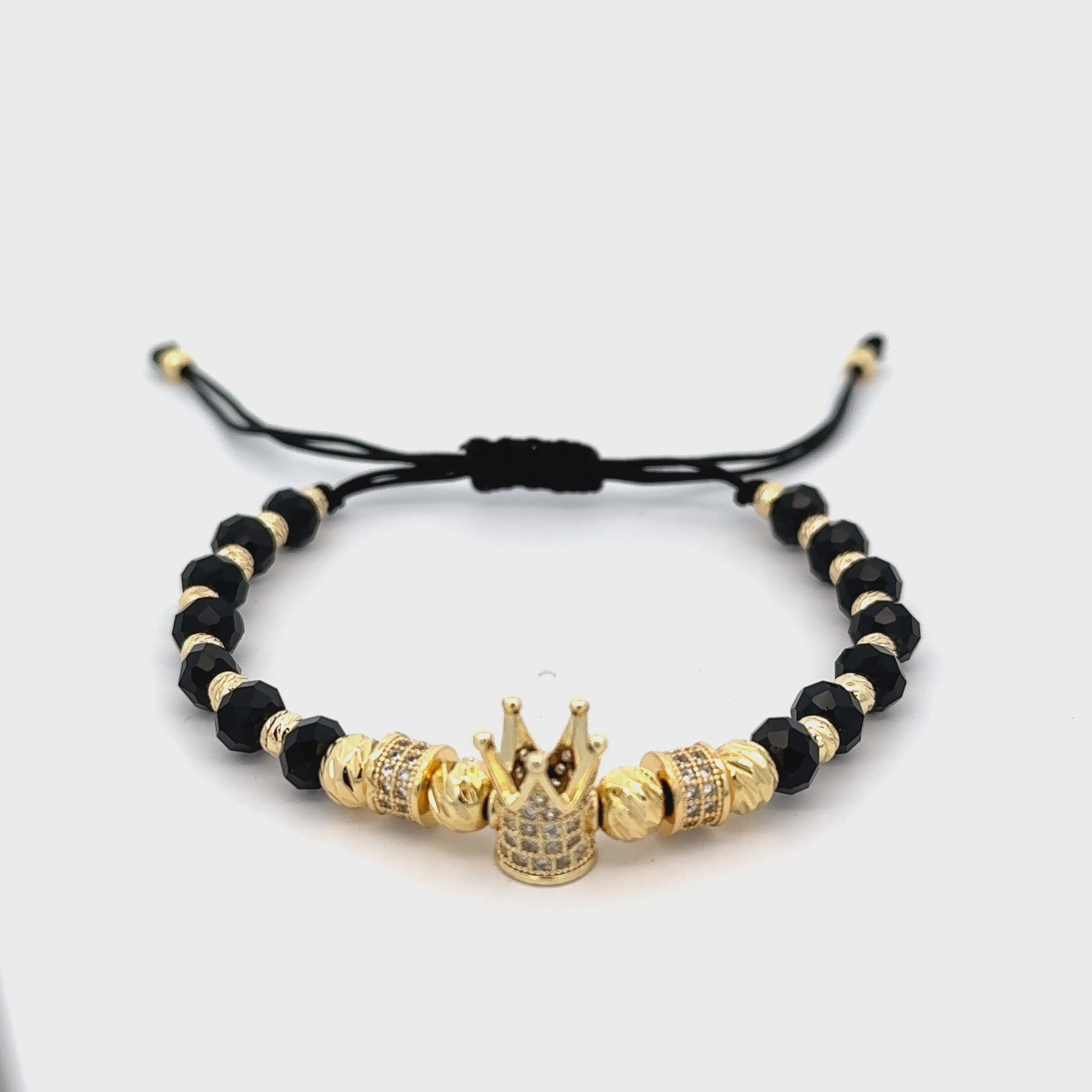 Bratară  Coroană , placată cu aur 18 k