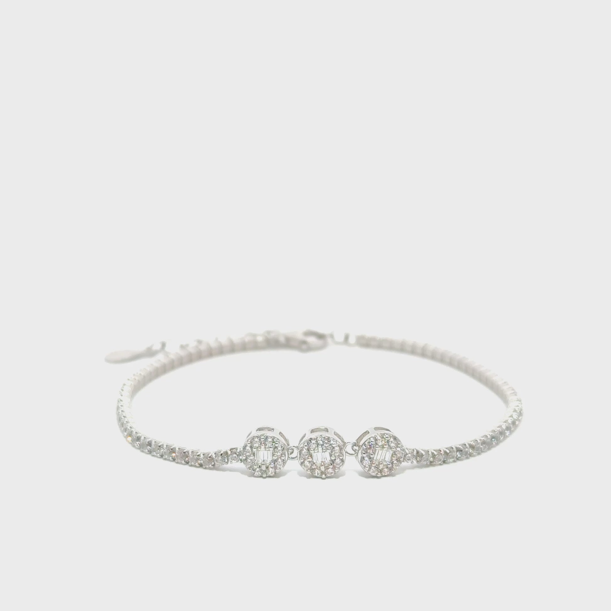 Brățară damă Tennis , argint + zirconia