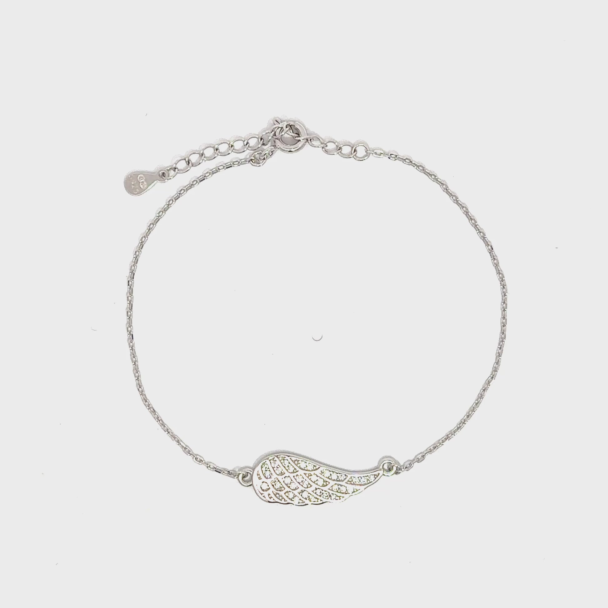 Brățară damă ARIPA STÂNGĂ, argint+zirconia