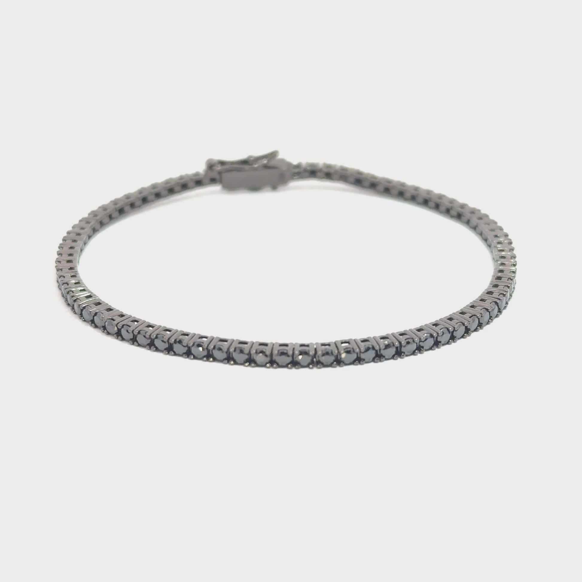 Brățară damă Black, argint rodiat + zirconia