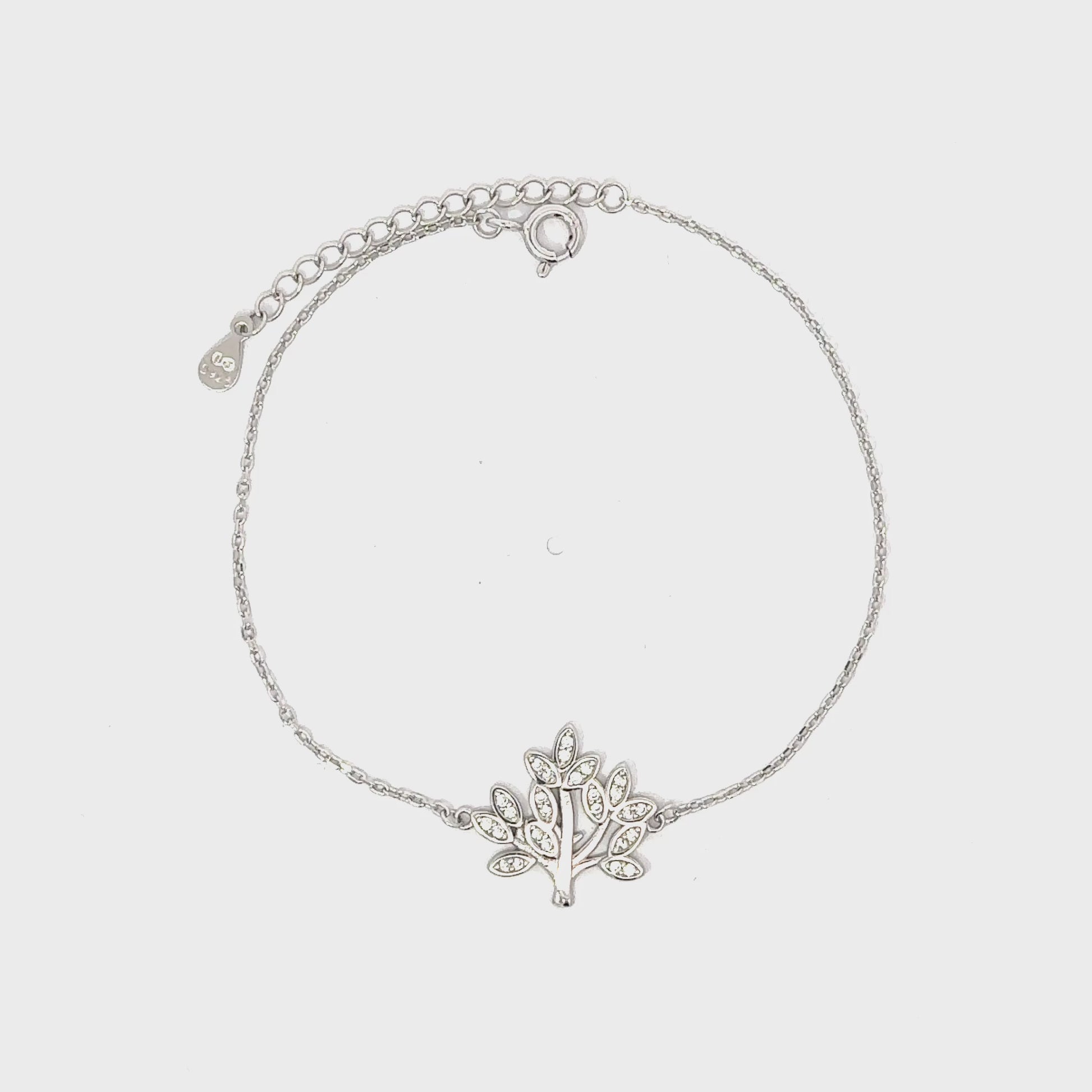 Brățară damă COPAC CU FRUNZE, argint