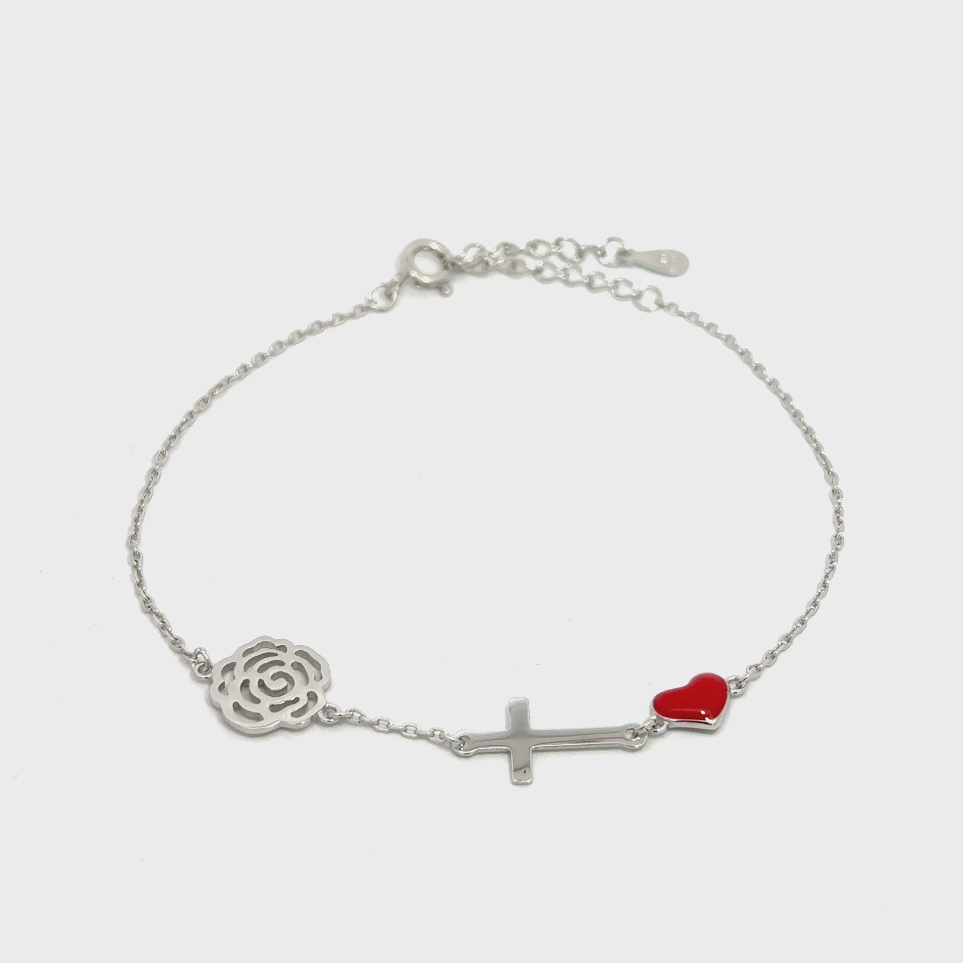 Brățară damă 3 SIMBOLURI, argint