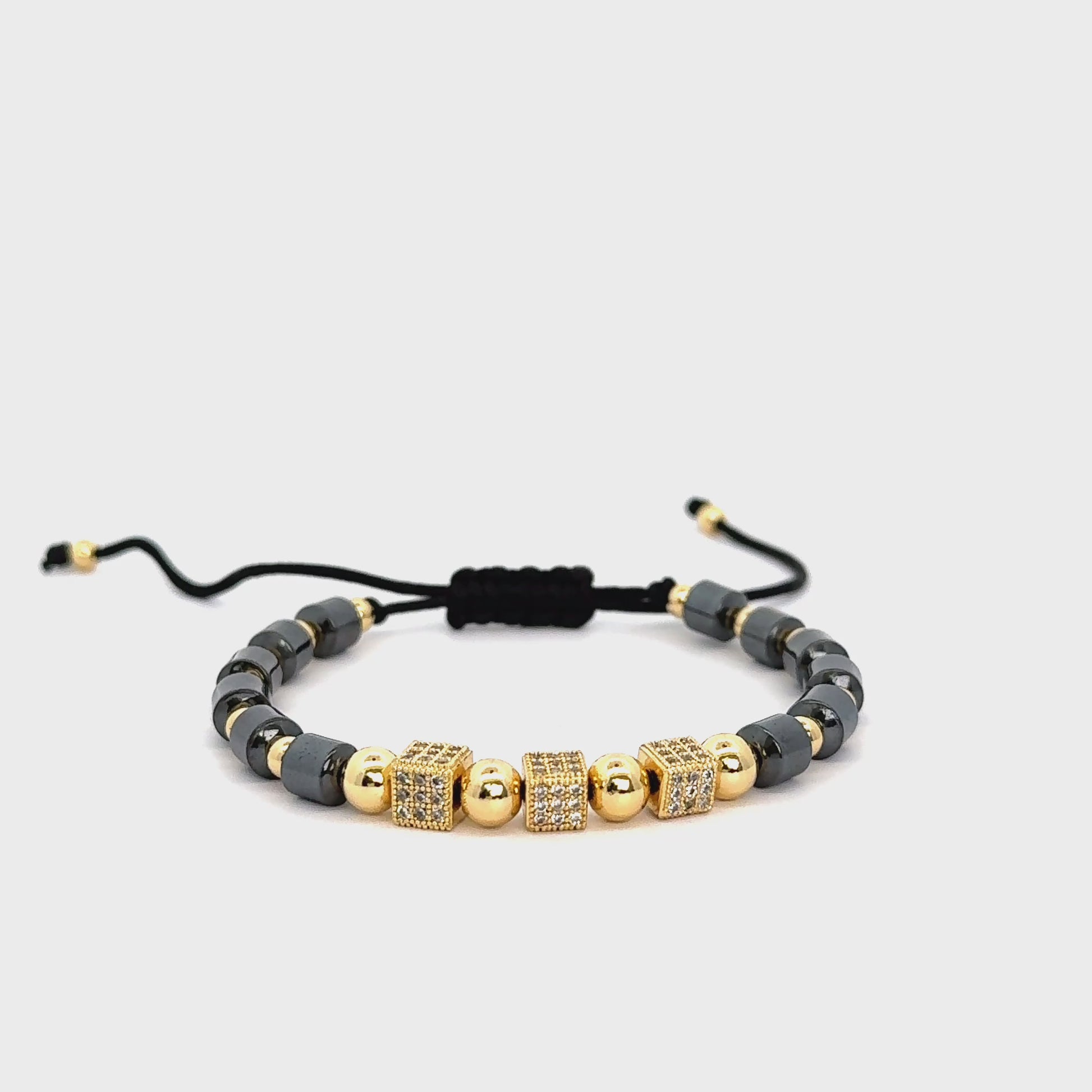 Bratara barbati din metal comun cu cristale zirconia