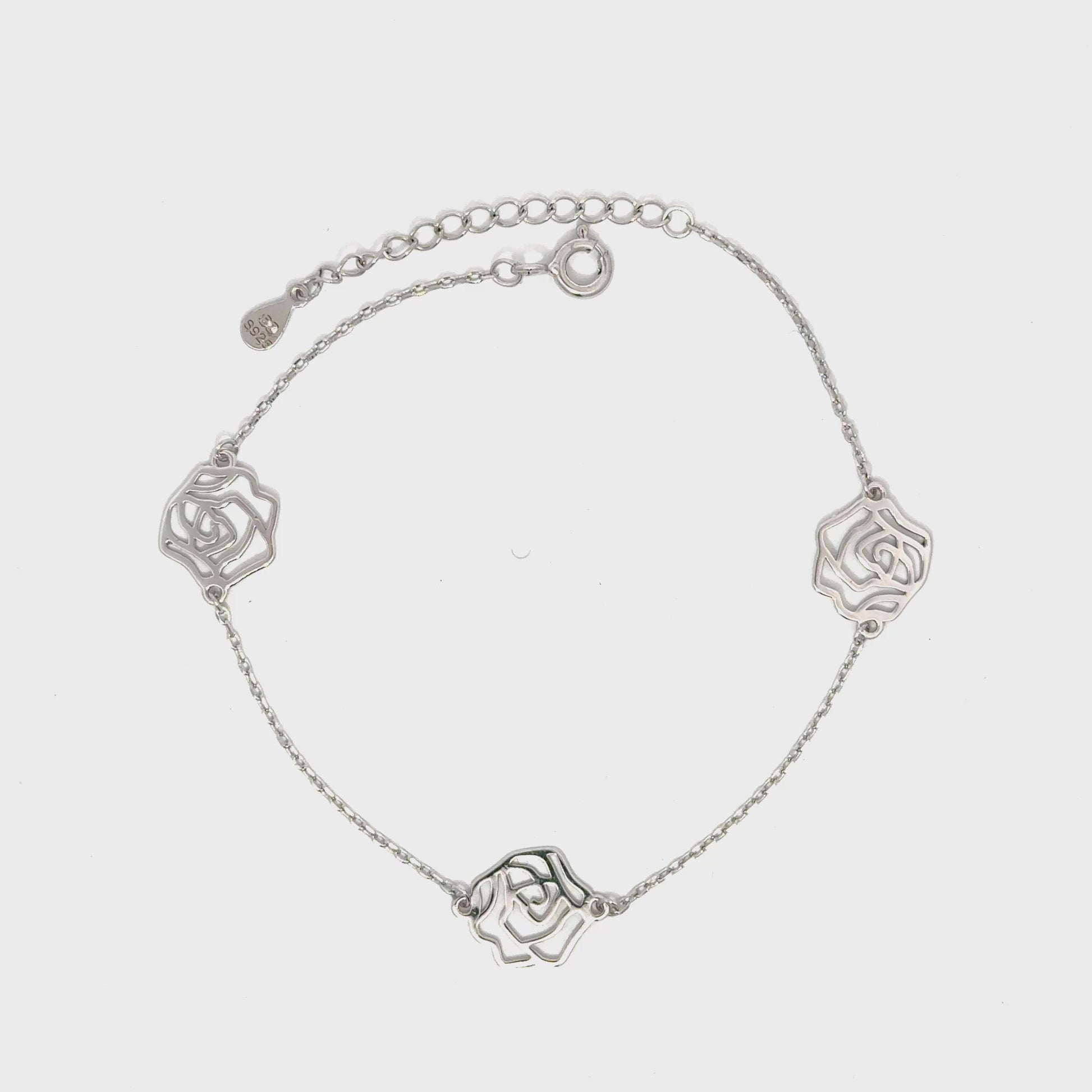 Brățară damă TRANDAFIR, argint rodiat