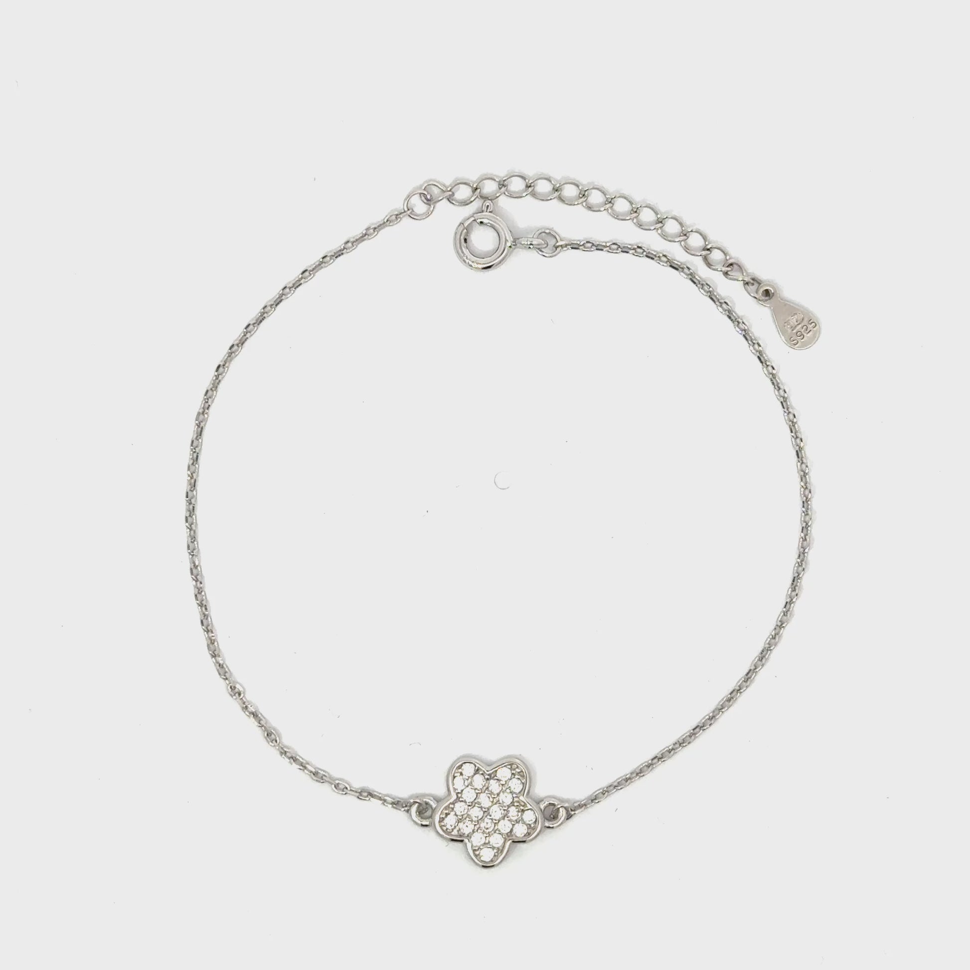 Brățară damă FLOARE CRISTAL, argint + zirconia