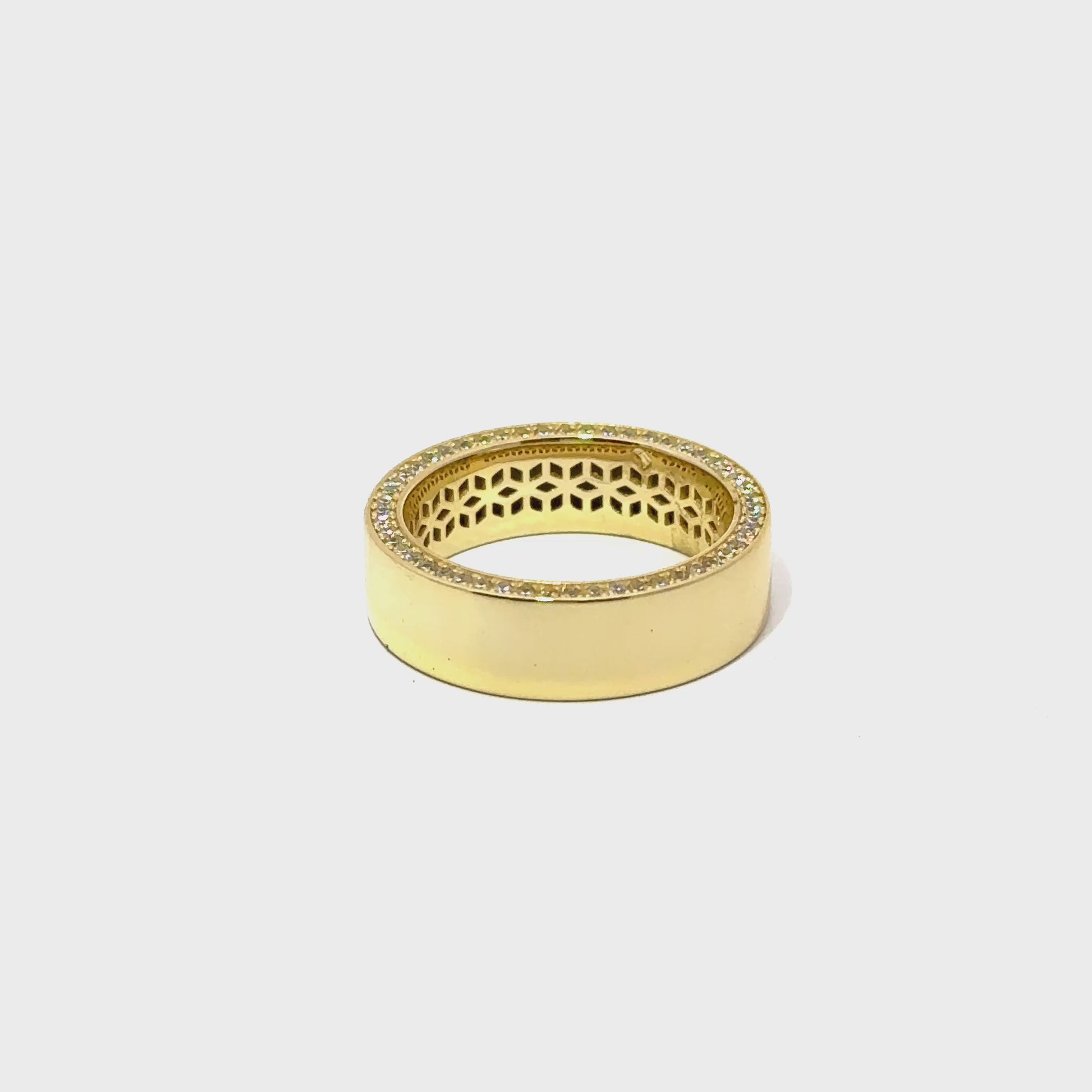 Inel dama tennis din argint placat cu aur GP18K