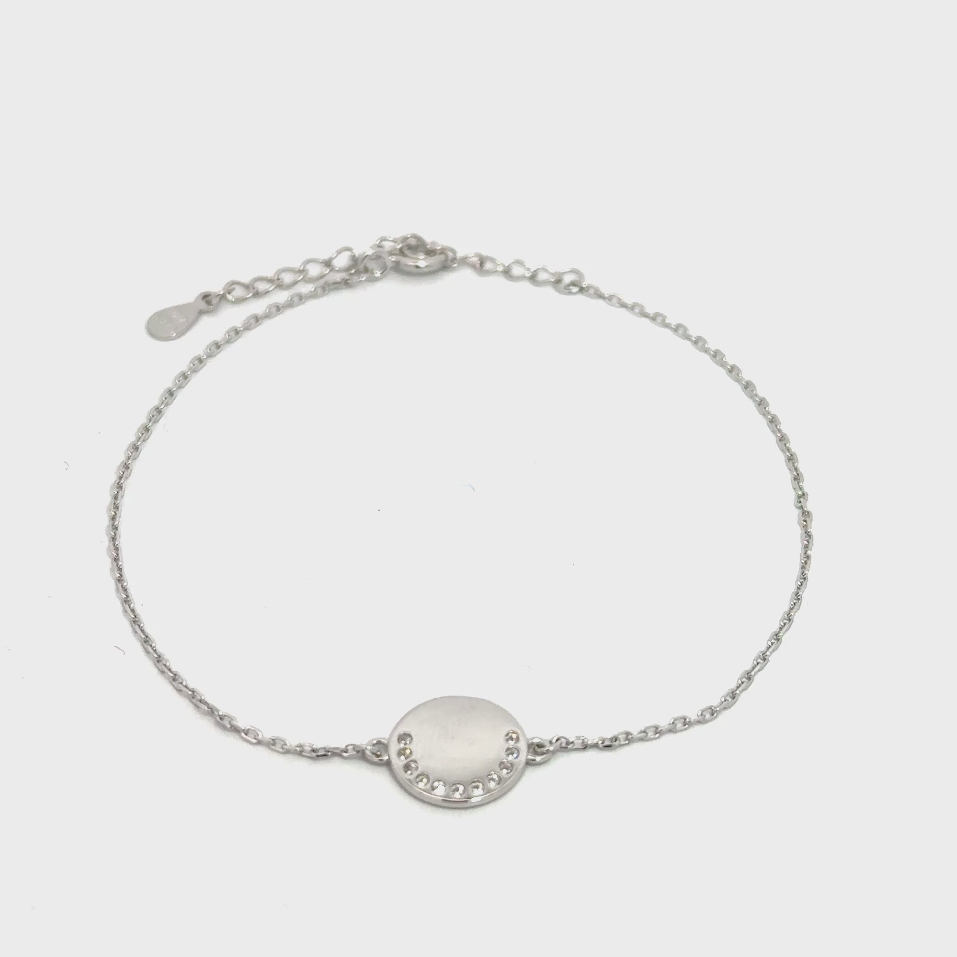 Brățară damă CERC PLIN, argint+zirconia